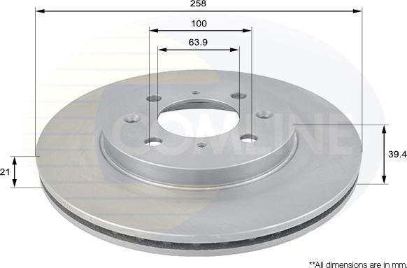 Comline ADC0557V - Disque de frein cwaw.fr