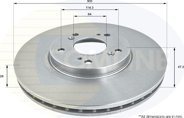 Comline ADC0569V - Disque de frein cwaw.fr