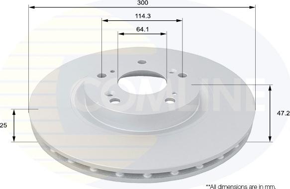 Comline ADC0568V - Disque de frein cwaw.fr