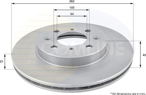 Comline ADC0506V - Disque de frein cwaw.fr