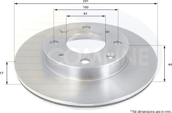 Comline ADC0502V - Disque de frein cwaw.fr