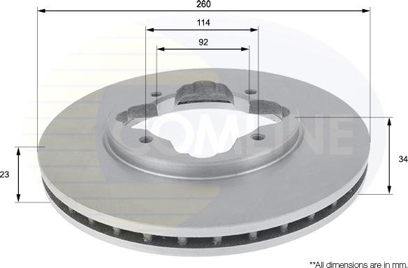 Comline ADC0515V - Disque de frein cwaw.fr