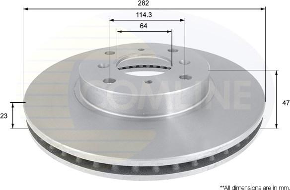 Comline ADC0535V - Disque de frein cwaw.fr