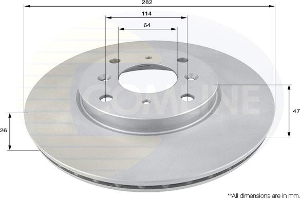 Comline ADC0533V - Disque de frein cwaw.fr