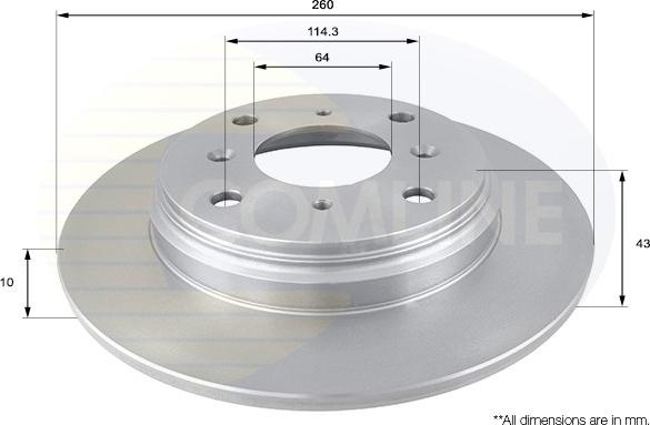 Comline ADC0525 - Disque de frein cwaw.fr