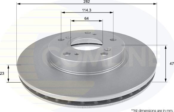 Comline ADC0574V - Disque de frein cwaw.fr