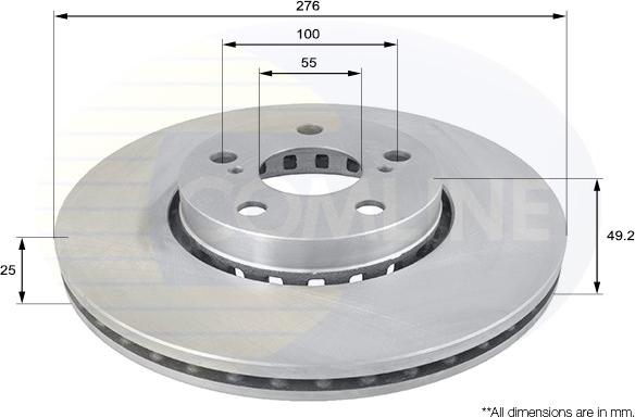 Comline ADC0199V - Disque de frein cwaw.fr