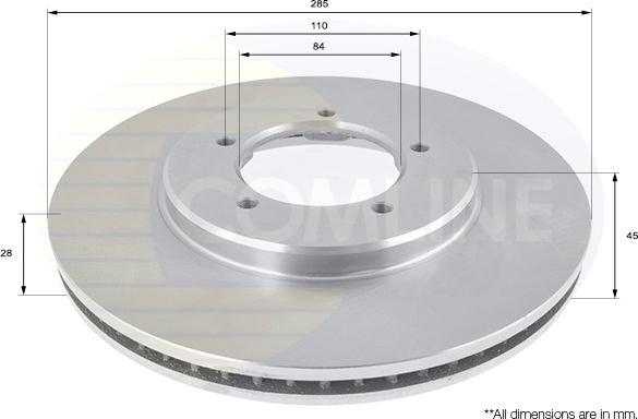 Comline ADC0195V - Disque de frein cwaw.fr