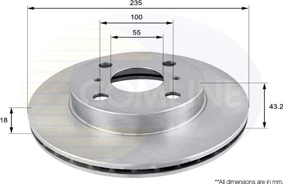 Comline ADC0193V - Disque de frein cwaw.fr