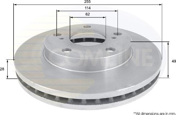 Comline ADC0144V - Disque de frein cwaw.fr