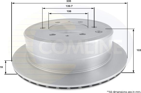 Comline ADC0159V - Disque de frein cwaw.fr