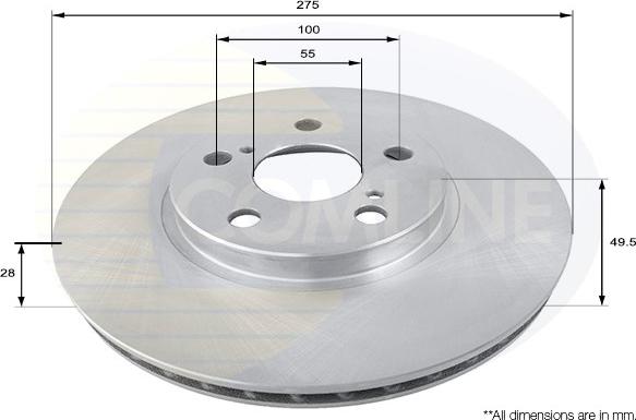 Comline ADC0154V - Disque de frein cwaw.fr