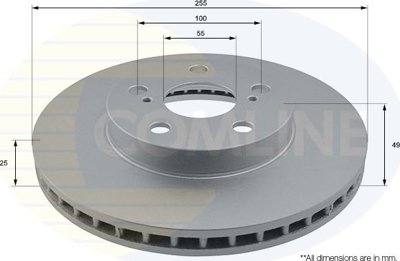 Comline ADC01148V - Disque de frein cwaw.fr