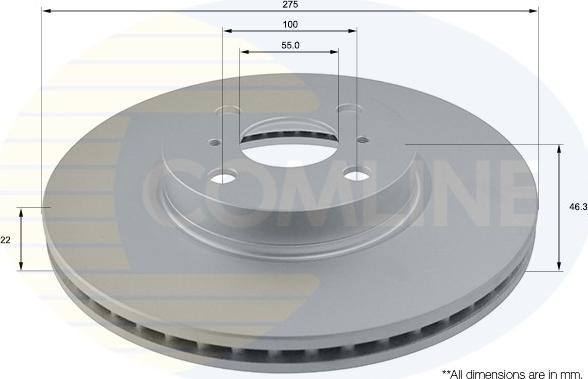 Comline ADC01142V - Disque de frein cwaw.fr