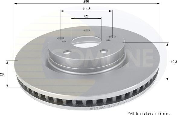 Comline ADC01147V - Disque de frein cwaw.fr