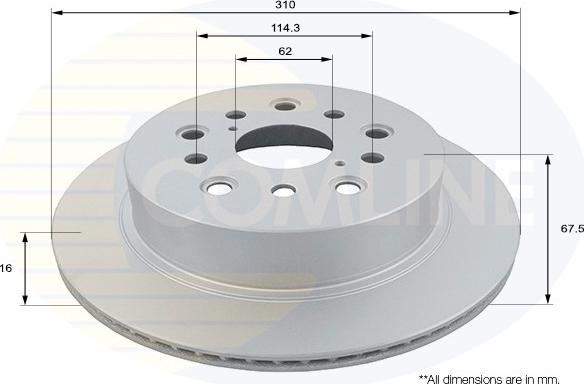 Comline ADC01160V - Disque de frein cwaw.fr