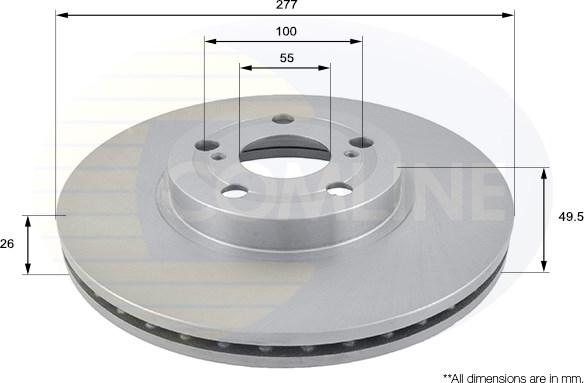 Comline ADC01109V - Disque de frein cwaw.fr