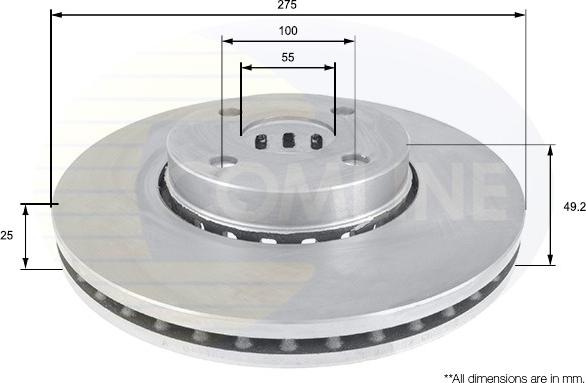 Comline ADC01118V - Disque de frein cwaw.fr