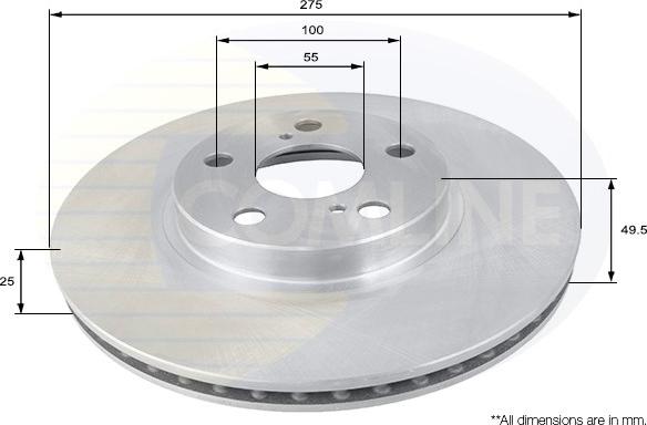 Comline ADC01113V - Disque de frein cwaw.fr