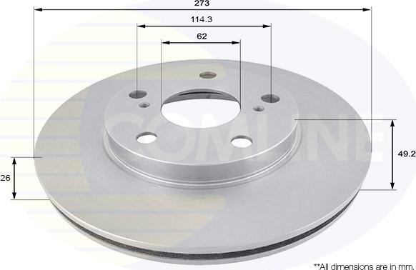 Comline ADC01139V - Disque de frein cwaw.fr