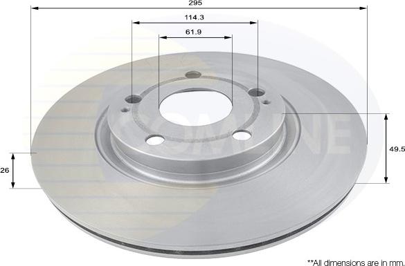 Comline ADC01134V - Disque de frein cwaw.fr