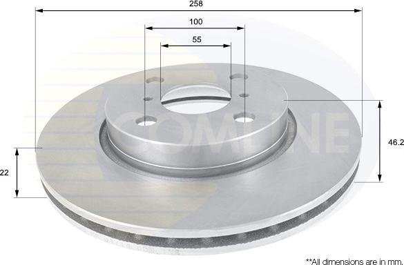 Comline ADC01133V - Disque de frein cwaw.fr