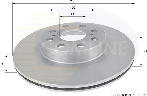 Comline ADC01129V - Disque de frein cwaw.fr