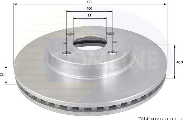 Comline ADC01126V - Disque de frein cwaw.fr