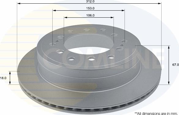 Comline ADC0185V - Disque de frein cwaw.fr