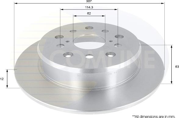 Comline ADC0188 - Disque de frein cwaw.fr