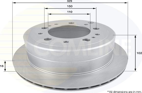 Comline ADC0183V - Disque de frein cwaw.fr