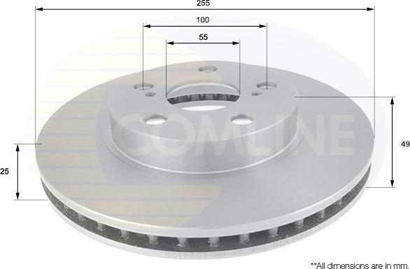 Comline ADC0175V - Disque de frein cwaw.fr