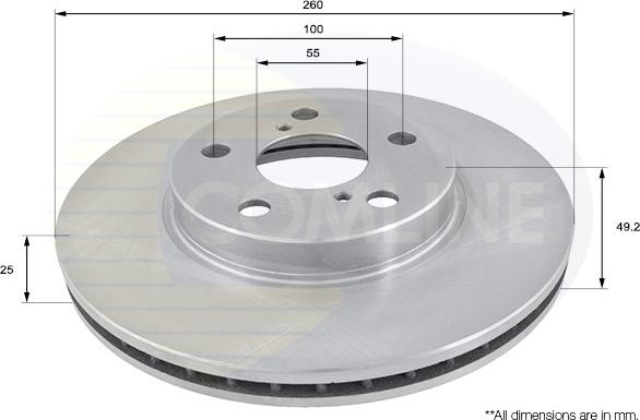 Comline ADC0171V - Disque de frein cwaw.fr