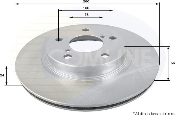 Comline ADC0802V - Disque de frein cwaw.fr