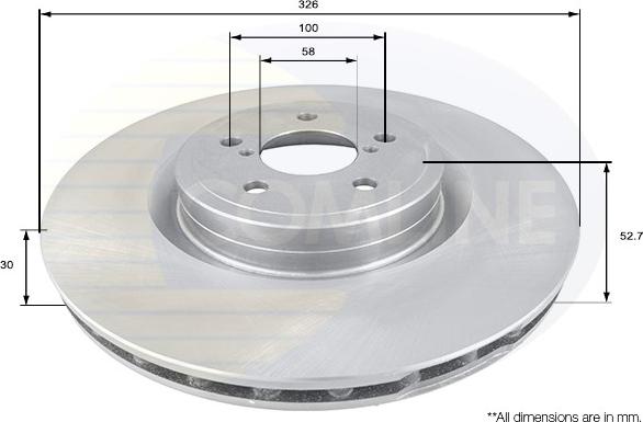 Comline ADC0815V - Disque de frein cwaw.fr