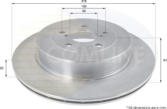 Comline ADC0816V - Disque de frein cwaw.fr