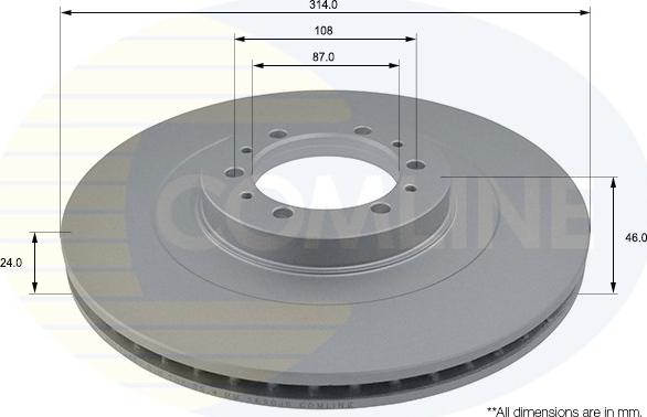 Comline ADC0346V - Disque de frein cwaw.fr