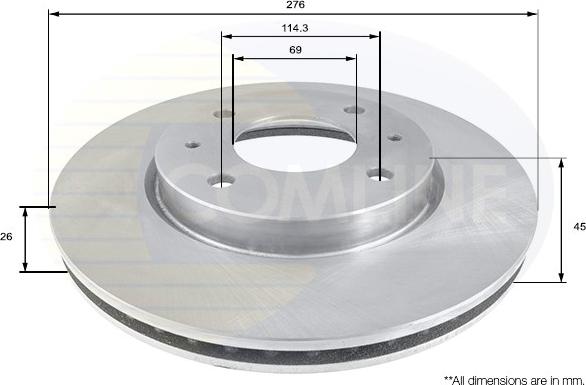 Comline ADC0364V - Disque de frein cwaw.fr