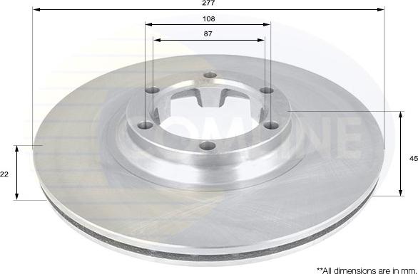 Comline ADC0307V - Disque de frein cwaw.fr