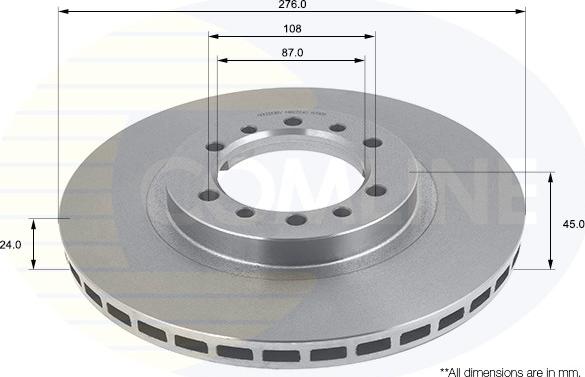 Comline ADC0336V - Disque de frein cwaw.fr