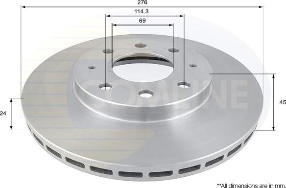 Comline ADC0326V - Disque de frein cwaw.fr