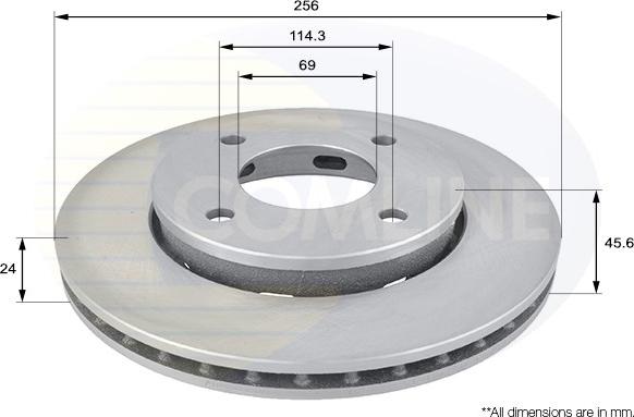 Comline ADC0374V - Disque de frein cwaw.fr