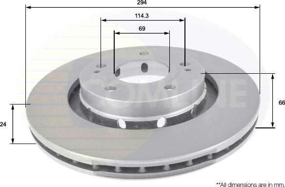 Comline ADC0370V - Disque de frein cwaw.fr