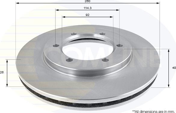 Comline ADC0290V - Disque de frein cwaw.fr