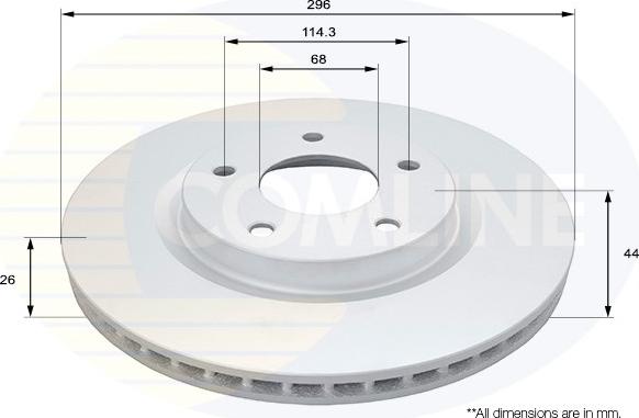 Comline ADC0293V - Disque de frein cwaw.fr