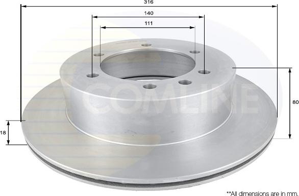 Comline ADC0245V - Disque de frein cwaw.fr