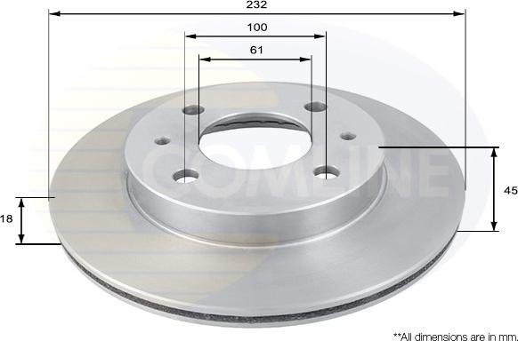 Comline ADC0241V - Disque de frein cwaw.fr