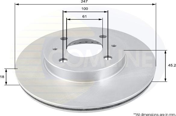 Comline ADC0242V - Disque de frein cwaw.fr