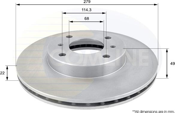 Comline ADC0252V - Disque de frein cwaw.fr