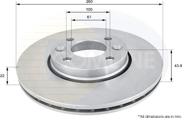 Comline ADC0266V - Disque de frein cwaw.fr